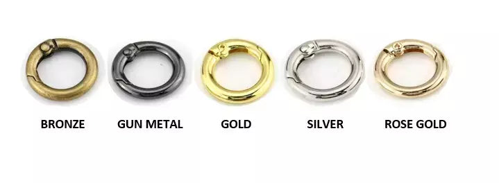 Spring Gate O-Ring Alloy Metal Ring for Bags & Leathercraft - 3.5mm x 12.2mm