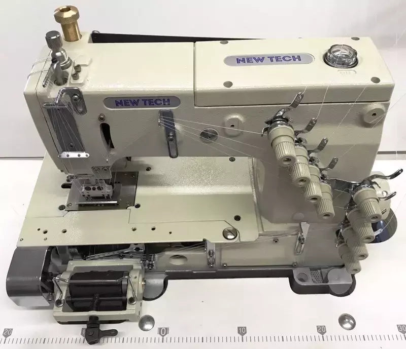 Industrial Sewing Machine 4 Needle Flatbed Double Chain Stitch with Servo Motor - New-Tech 1404-PMD