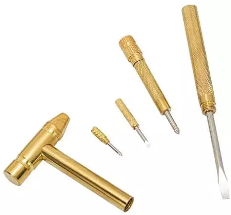 Handy Tool 5-in-1 Brass Multi-Tool for Home Repair - 162mm