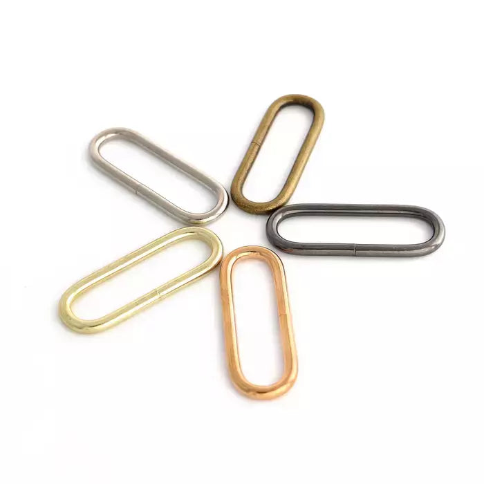 Oval Metal Ring Durable Welded Hardware for Bags & Belts - 3mm x 20mm x 2mm