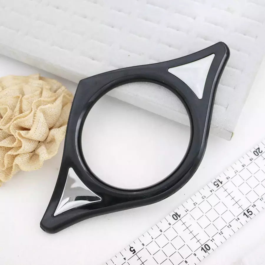 Purse Handle Black Triangle Durable Bag Handle for Purse Making - 10 x 6+4 in