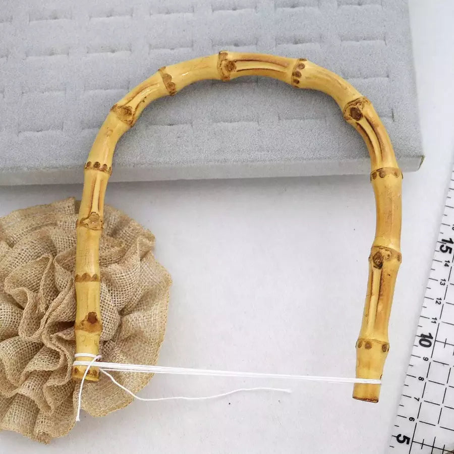 Bamboo Style Purse Handle Durable Bag Making Accessory - 7 x 6 in