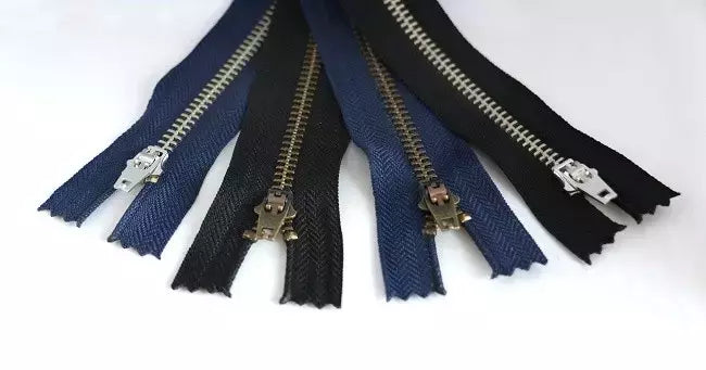 Brass Jean Zipper Closed-End Heavy-Duty for Thick Fabric - 7"