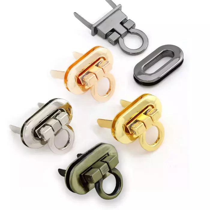 Oval Flip Metal Lock Professional Finish for Purses & Bags - 30 mm