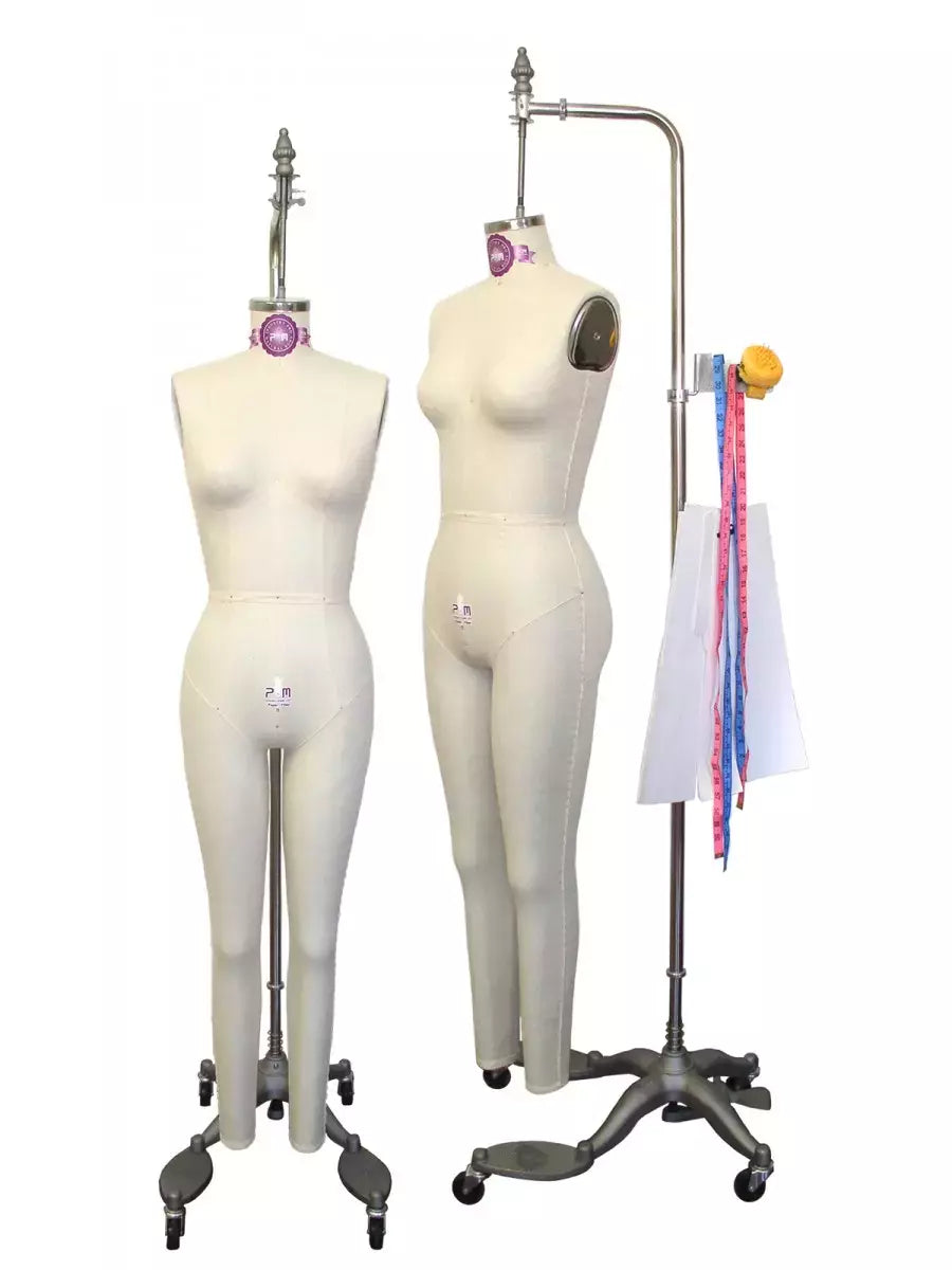 Female Full Body Dress Form Collapsible Shoulders for Draping - Size 0-20