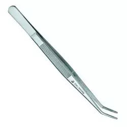 Bent Long Tweezers Stainless Steel Precision for Sewing Thread Handling - 6"