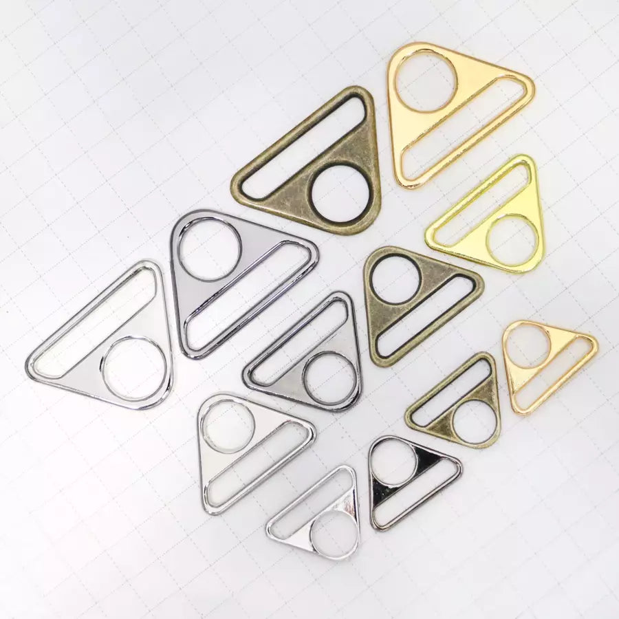 Triangle Metal Buckles Durable Alloy Hardware for Bags & Crafts - 1" to 1-1/2"