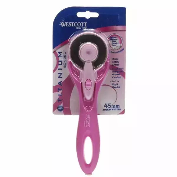 Rotary Cutter Titanium Violet 45mm Precision for Right or Left Hand Use - Westcott