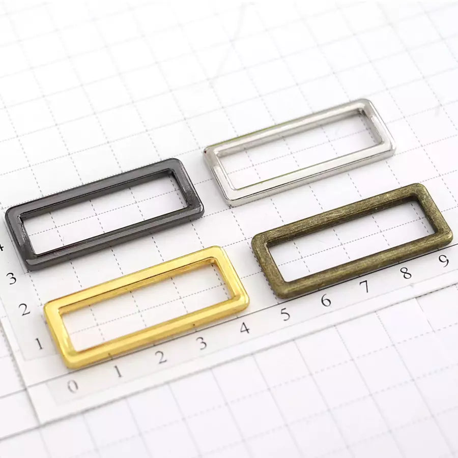 Square Metal Ring Durable Single Loop for Bags & Belts - 1" (25mm)