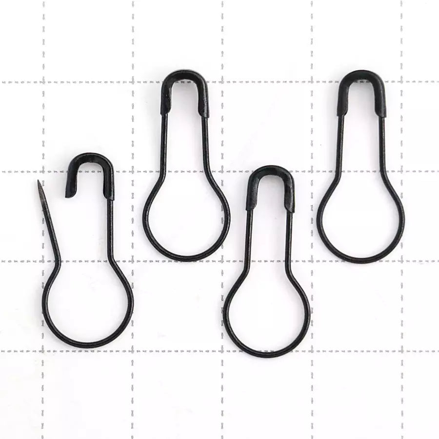 Bulb Safety Pins Heavy-Duty 22mm x 0.65mm - Gold, Silver, Black