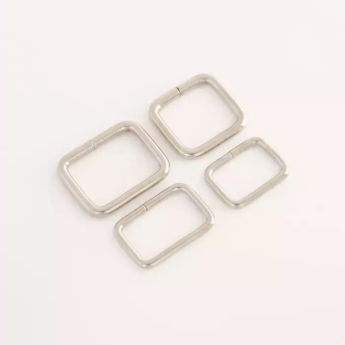 Square Metal Ring Durable Hardware for Bags, Belts & Gear - Non-Welded