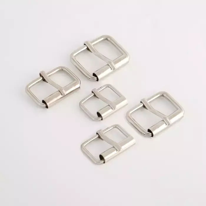 Roller Buckle Metal Buckle Durable for Bags, Belts & Leather - Silver