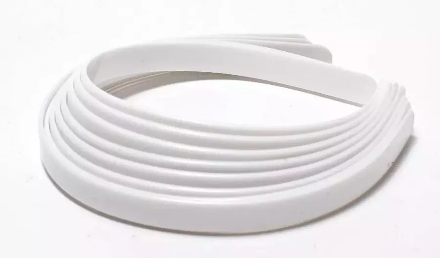 Plastic Toothless Headbands White - 1/2" and 1"