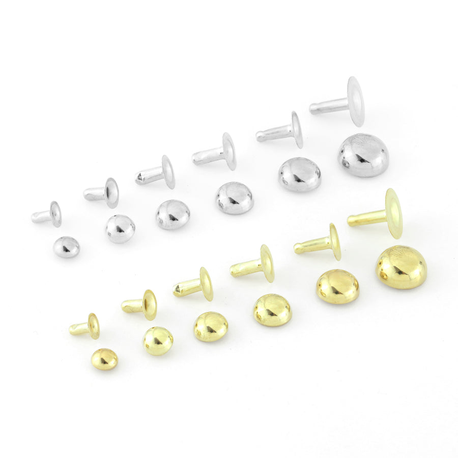 Mushroom Dome Rivets Decorative Finish for Bags, Leather & Crafts - 6mm