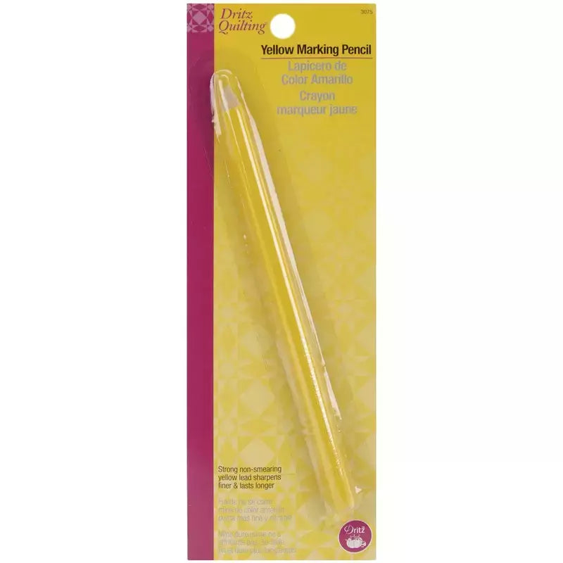 Fabric Marking Pencil Yellow Non-Smearing for Quilting - Dritz