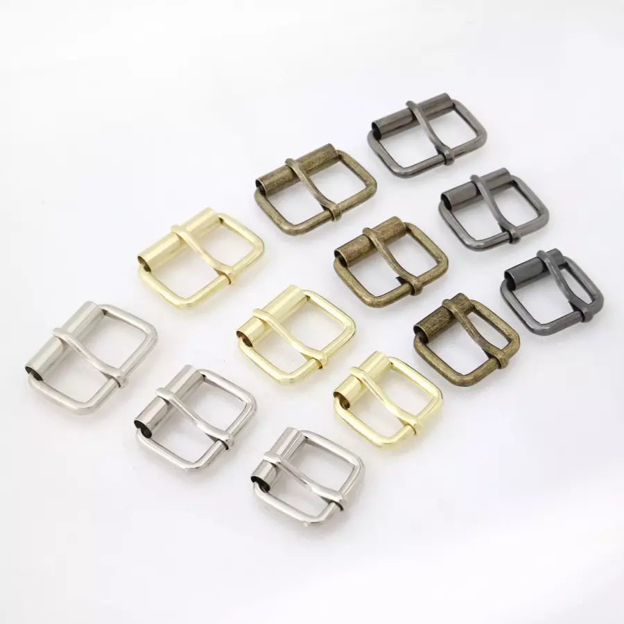 Metal Roller Heel Bar Buckle Durable Welded Closure for Bags & Belts - 3/4"