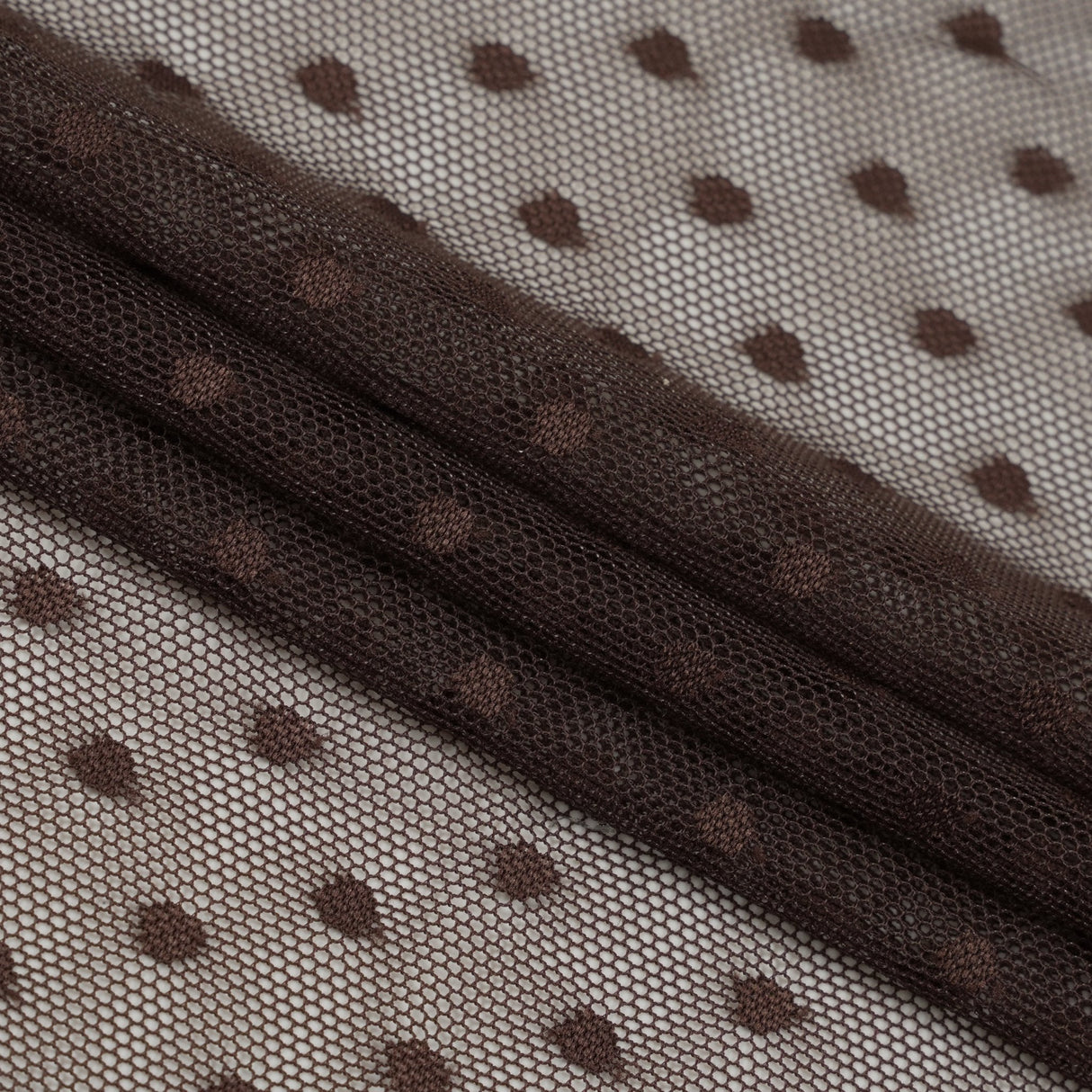 Polka Dot Stretch Mesh Fabric