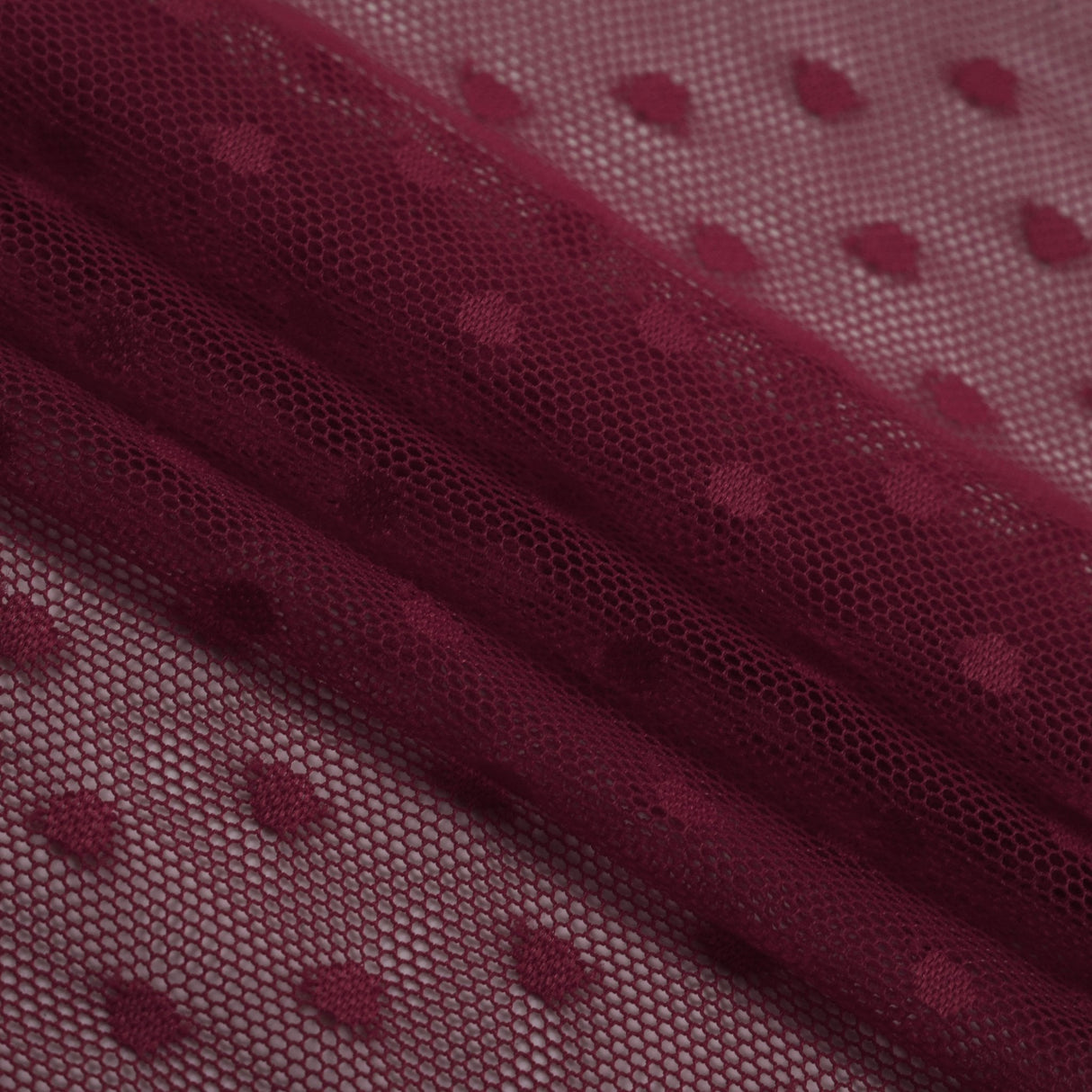 Polka Dot Stretch Mesh Fabric
