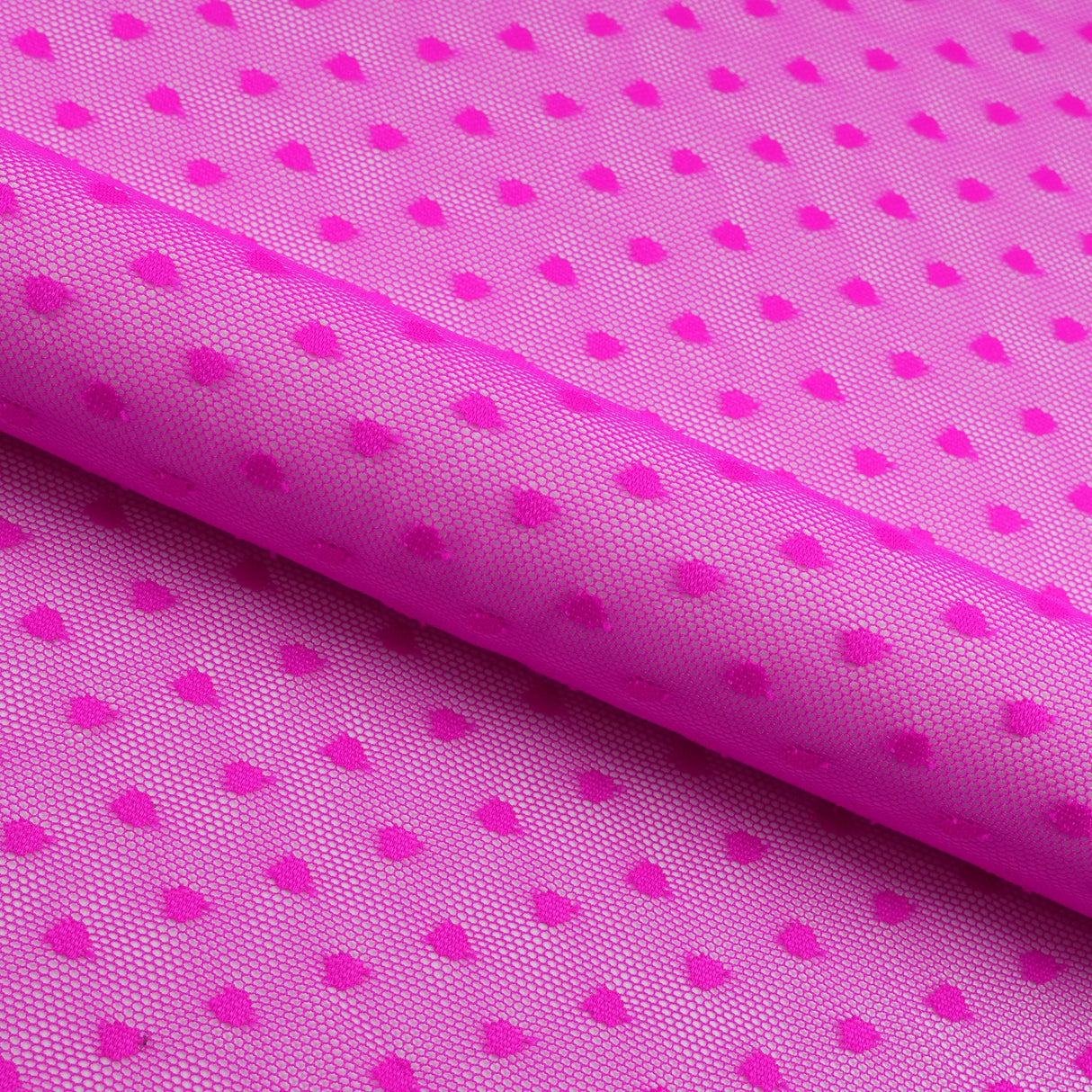 Polka Dot Stretch Mesh Fabric