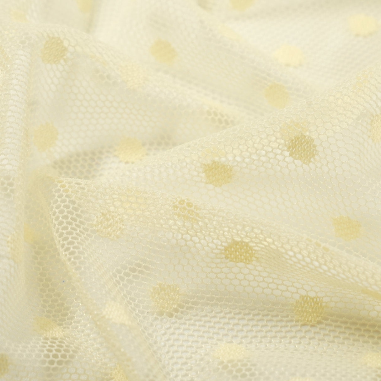 Polka Dot Stretch Mesh Fabric
