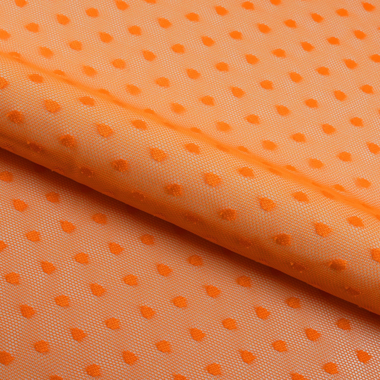 Polka Dot Stretch Mesh Fabric