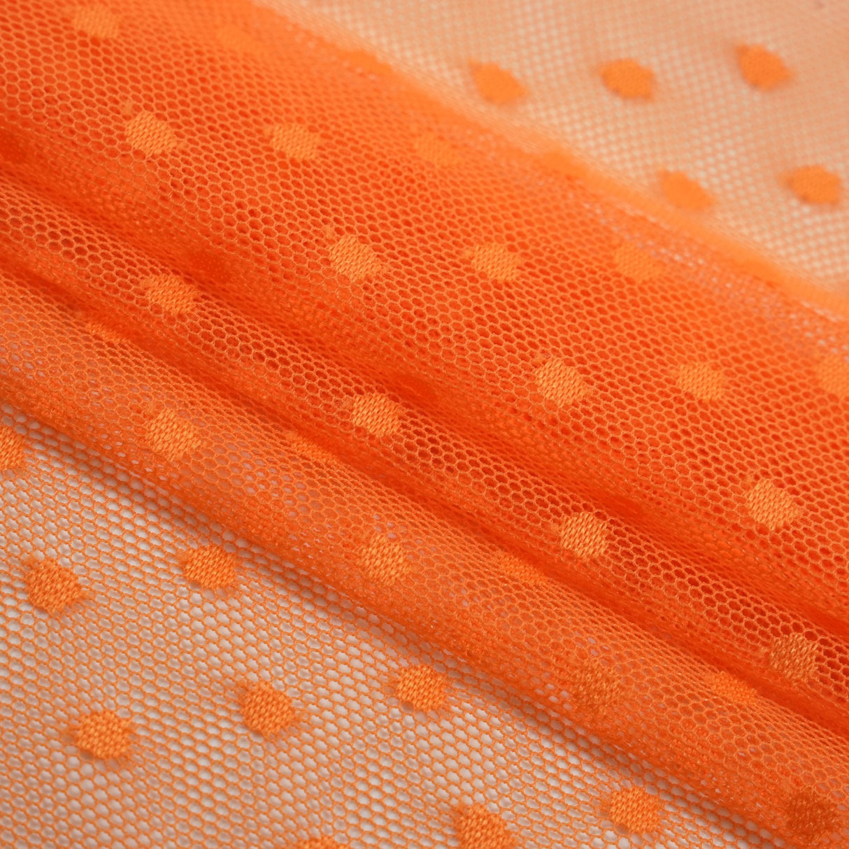 Polka Dot Stretch Mesh Fabric