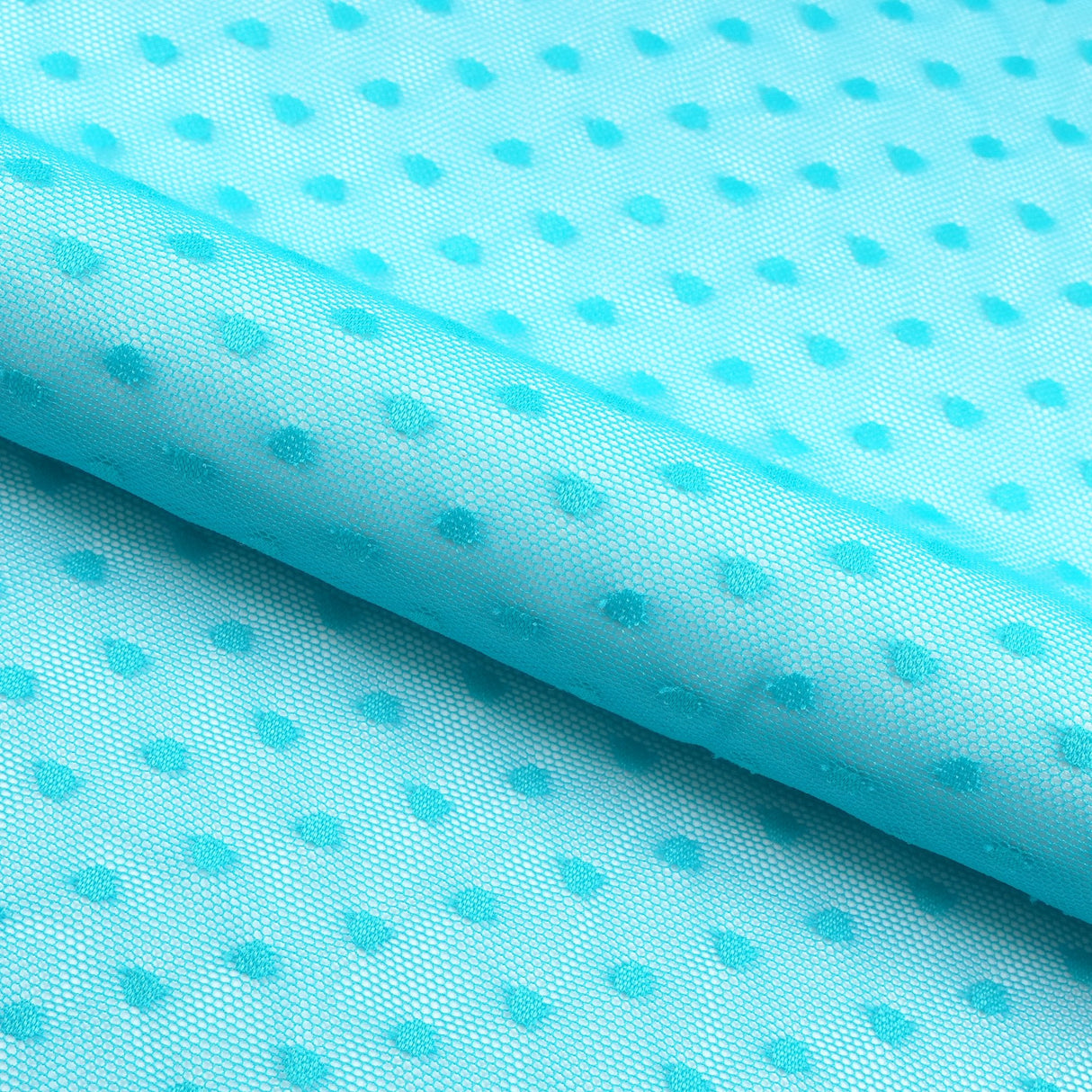 Polka Dot Stretch Mesh Fabric