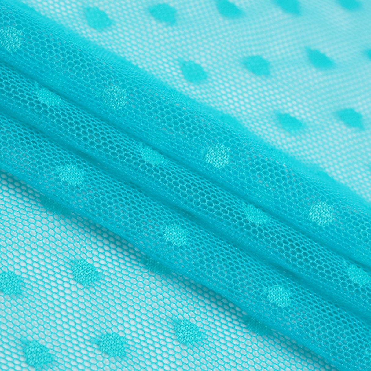 Polka Dot Stretch Mesh Fabric