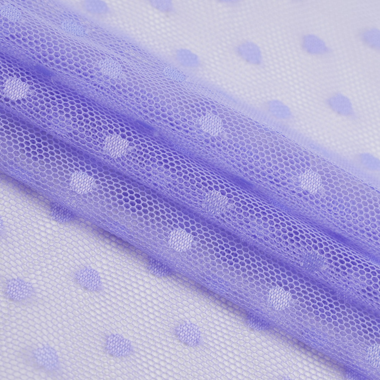 Polka Dot Stretch Mesh Fabric
