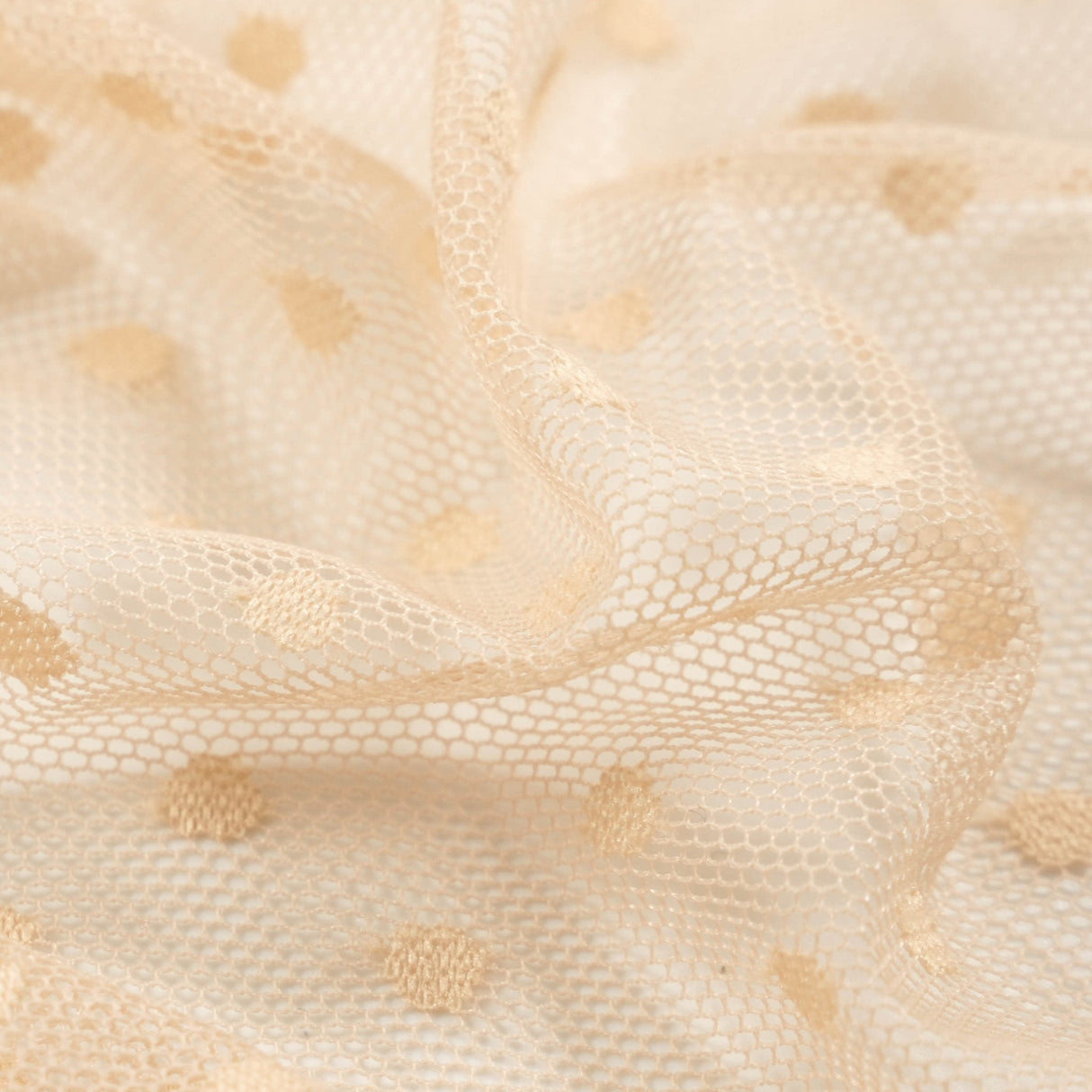 Polka Dot Stretch Mesh Fabric
