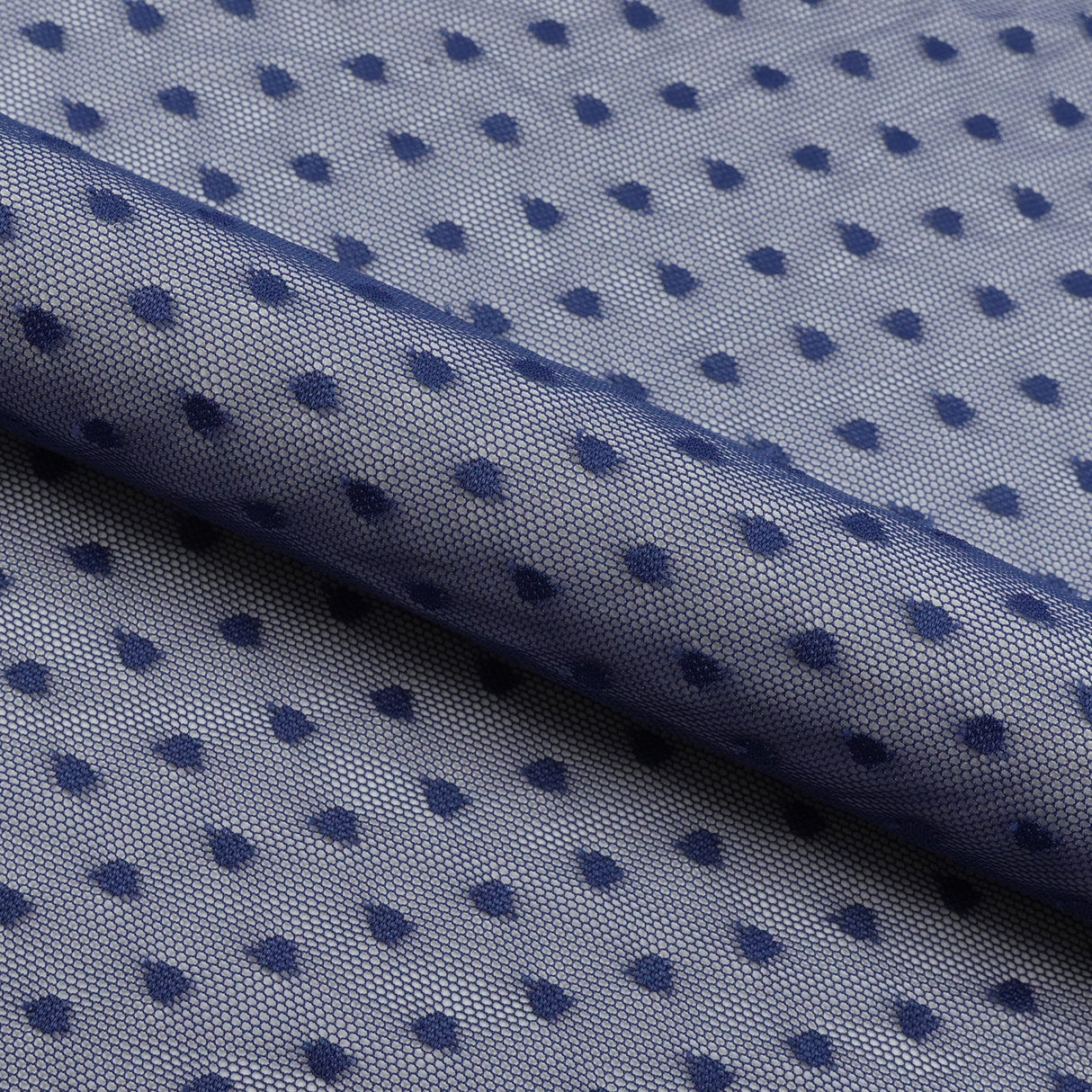 Polka Dot Stretch Mesh Fabric