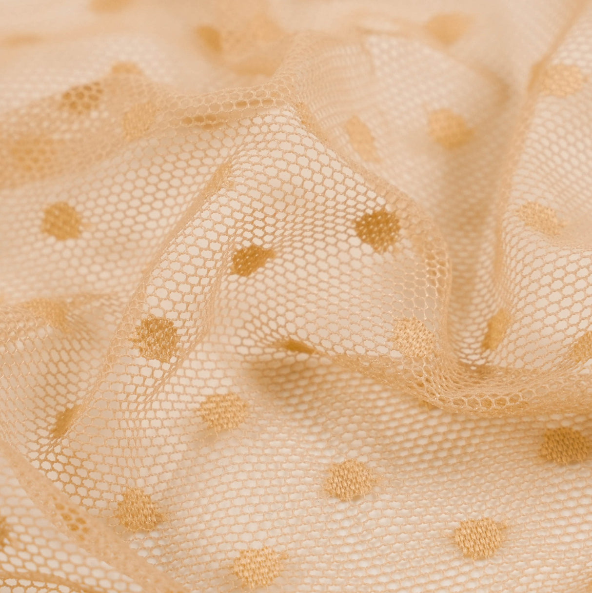 Polka Dot Stretch Mesh Fabric