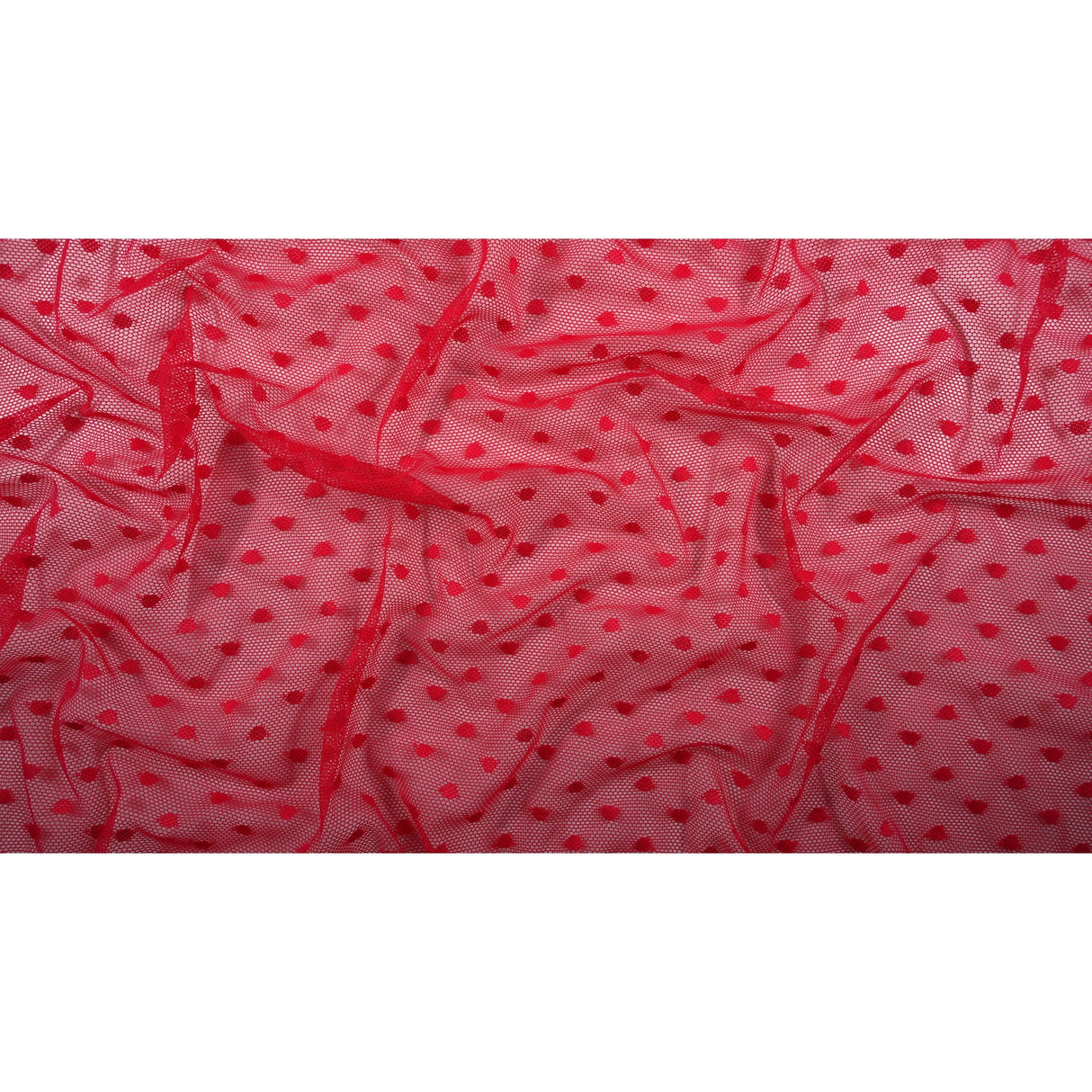 Polka Dot Stretch Mesh Fabric