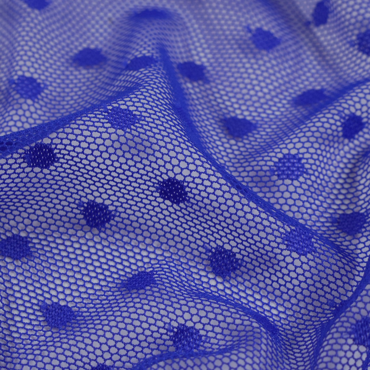 Polka Dot Stretch Mesh Fabric