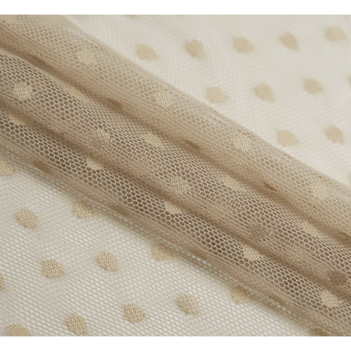 Polka Dot Stretch Mesh Fabric