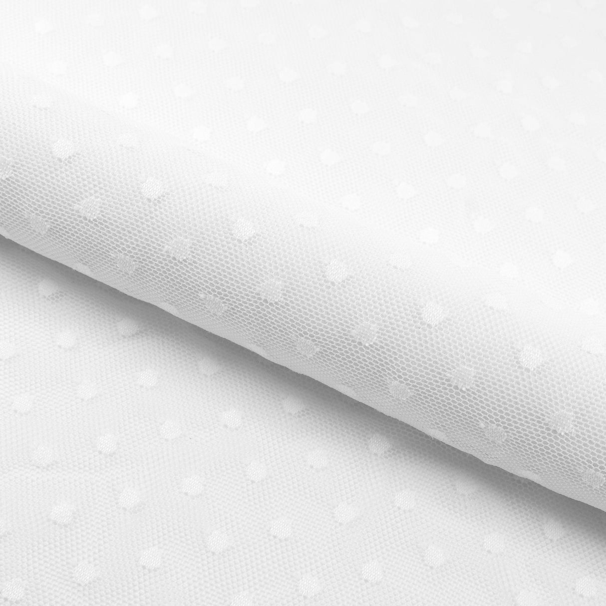 Polka Dot Stretch Mesh Fabric