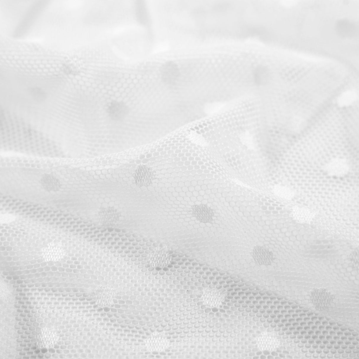 Polka Dot Stretch Mesh Fabric