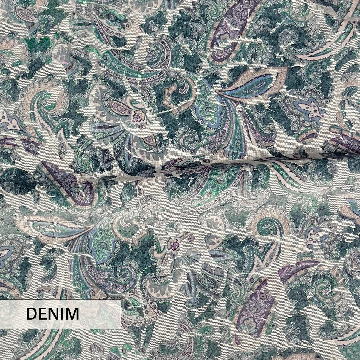Cut Velvet Upholstery Fabric Florian Botanical Paisley