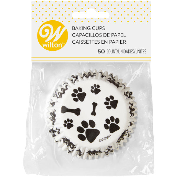 Wilton Paw Prints and Bones Cupcake Liners, 50-Count