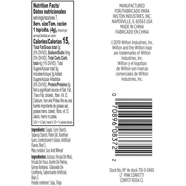 Wilton Light Pink Confetti Sprinkles – 1 oz.