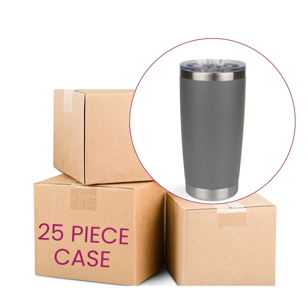 20 oz Travel Tumbler - Gray