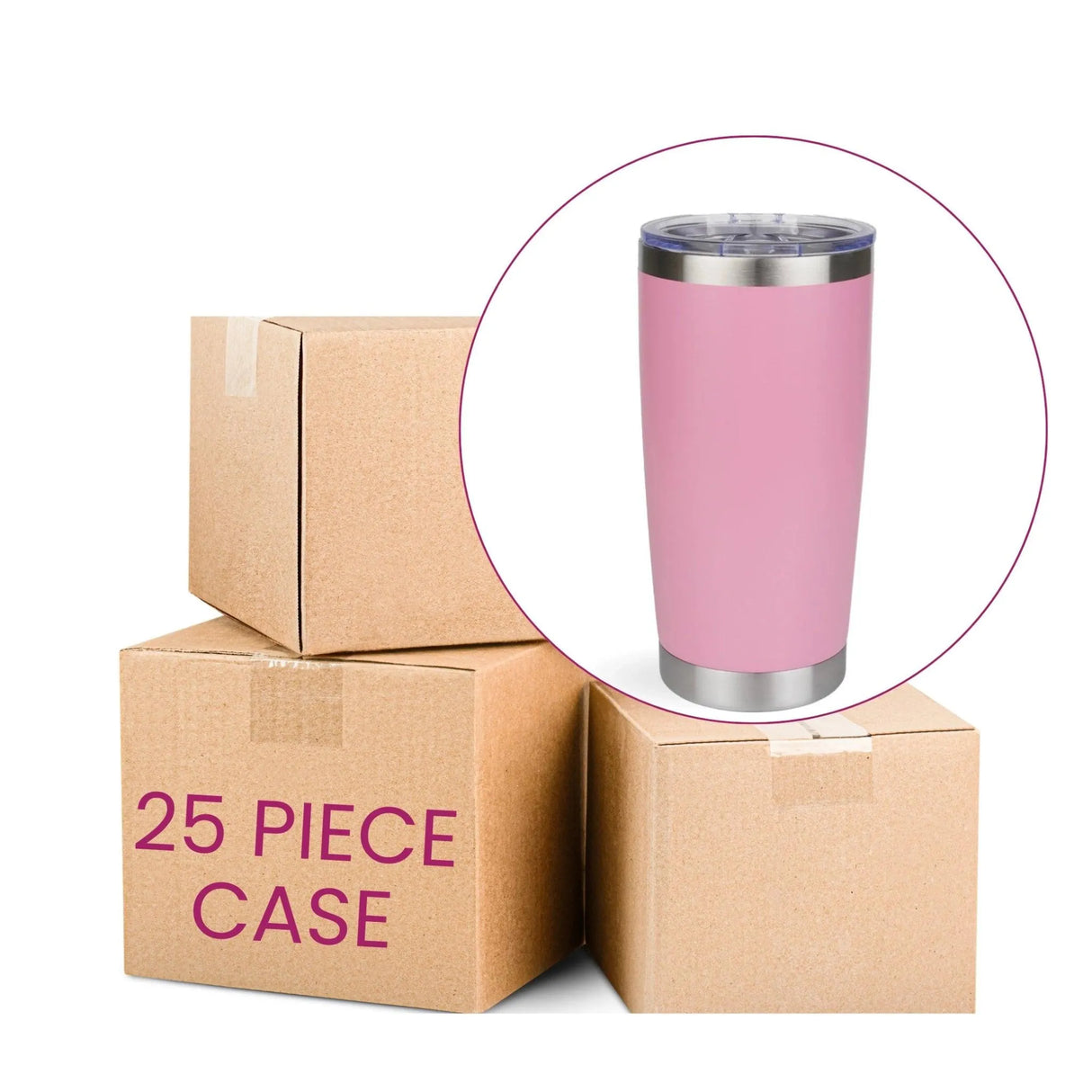 20 oz Travel Tumbler - Pink