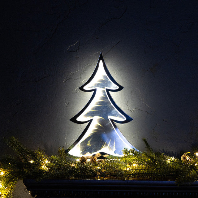 12.5" Tree Infinity Light – Battery Operated Decorative LED Lamp