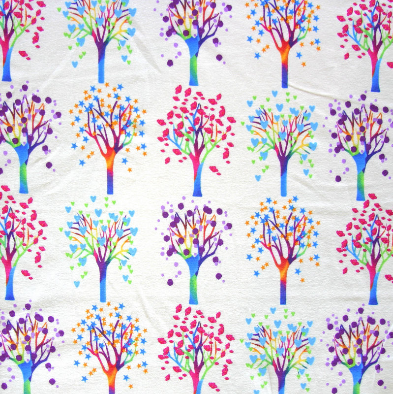 Cotton Lycra Trees of Life Knit Fabric