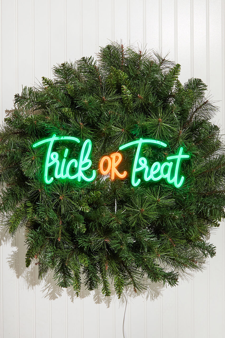 17.7" Trick Or Treat Lit Neon Sign