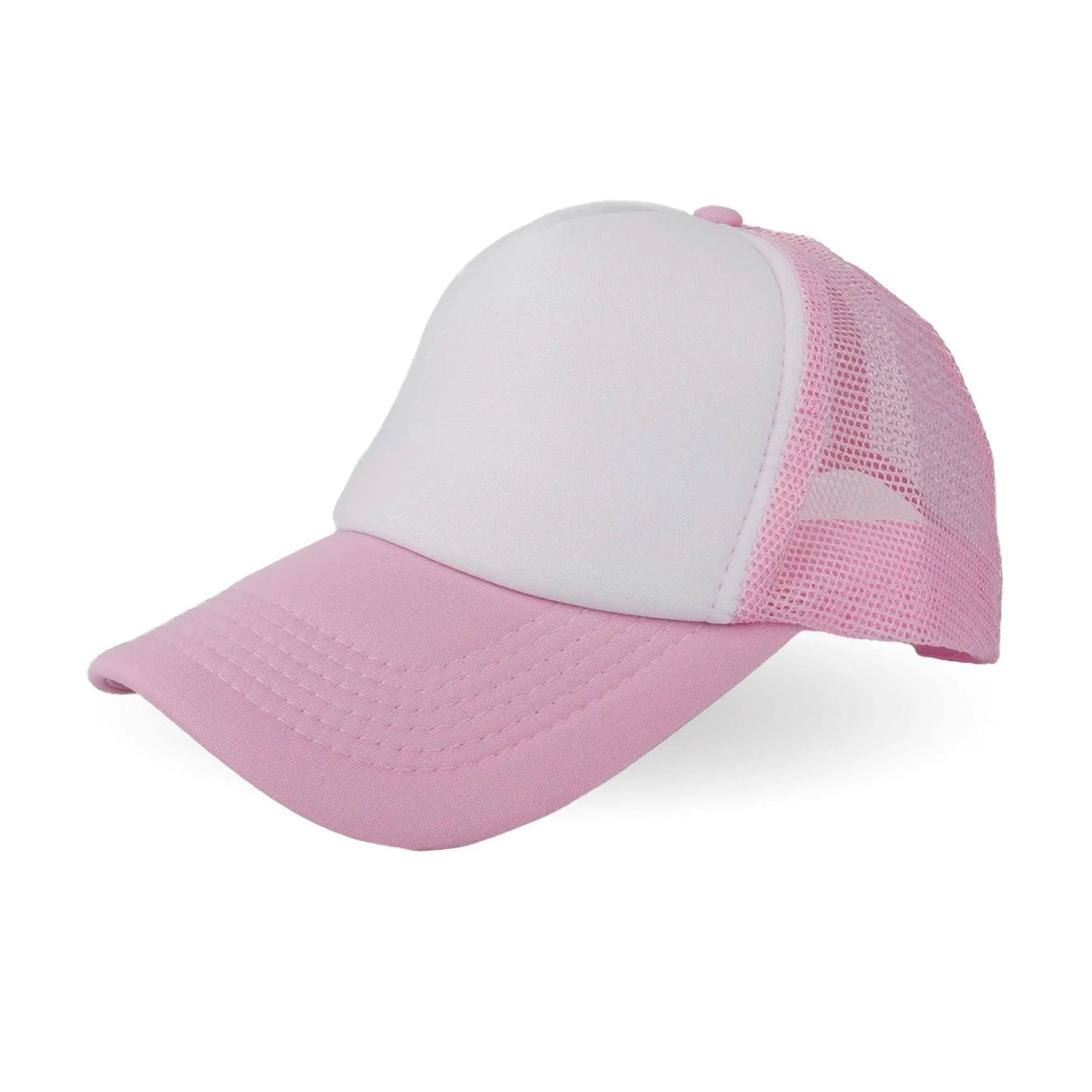 Trucker Hat - Pink & White (One Size Fits All)