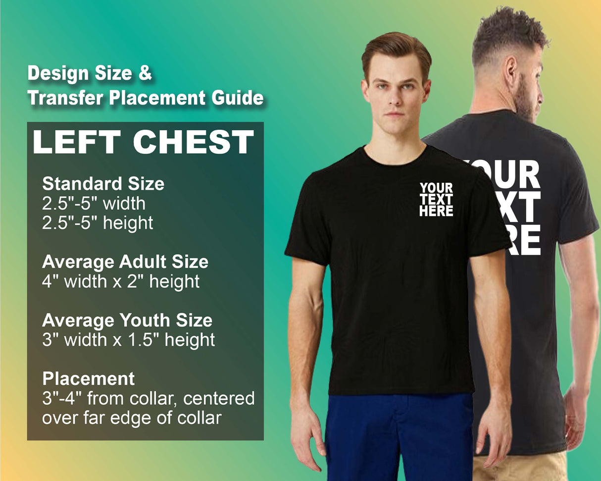 প্যাক: ১২টি দ্রুত কাস্টম গ্রাফিক টি-শার্ট - আপনার লোগো, লেখা, অথবা শিল্পকর্ম উভয় পাশে আপলোড করুন (কালো)