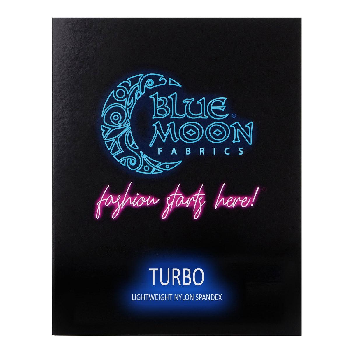 Turbo Lightweight Nylon Spandex Fabric - 51 Color Swatches, 4-Way Stretch (1 Card)
