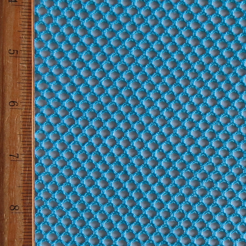 Turquoise Diamond Poly Spandex Mesh Fabric