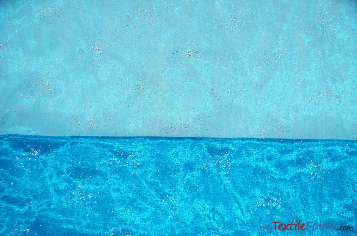Sparkle Organza Polyester Fabric - Glitter Beads, Sheer, 58" Width (1 Yard)